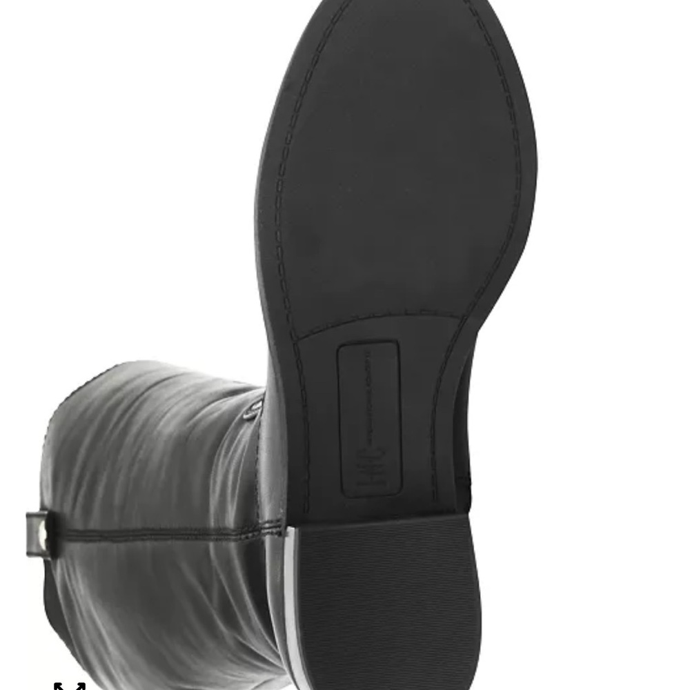 INC International Concepts Glossy Black Over the Knee Boots - Picture 7 of 8